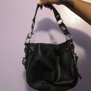 Black leather Coach purse